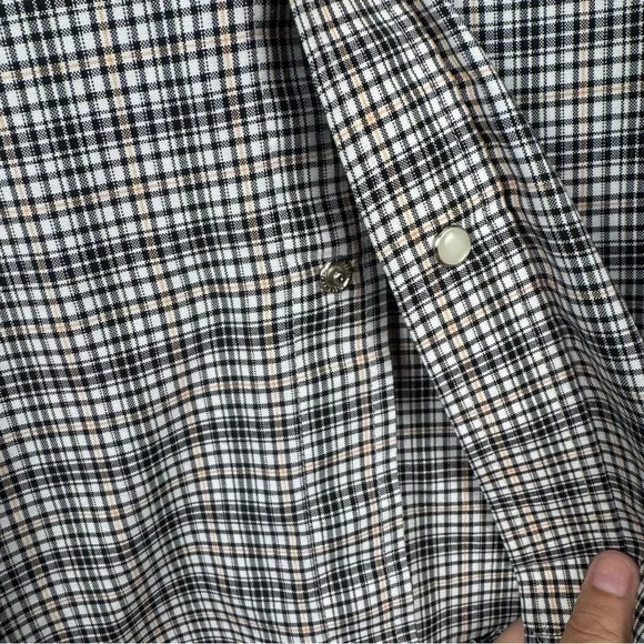 Vintage Crazy Cowboy Western Plaid Shirt with Pearl Snaps - Picture 4 of 8